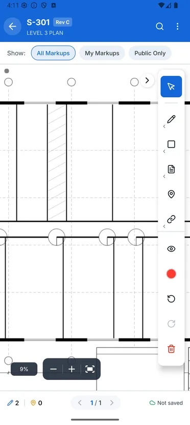Documents & drawings: Drawing viewer screen