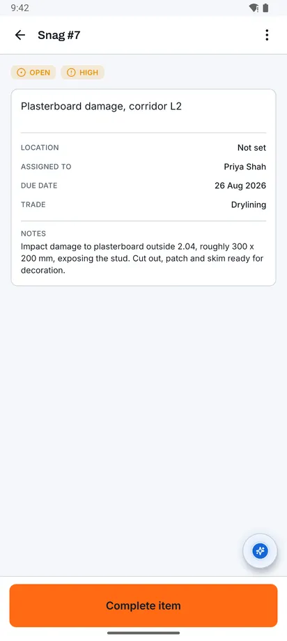 Snag #7 screen in Konverge